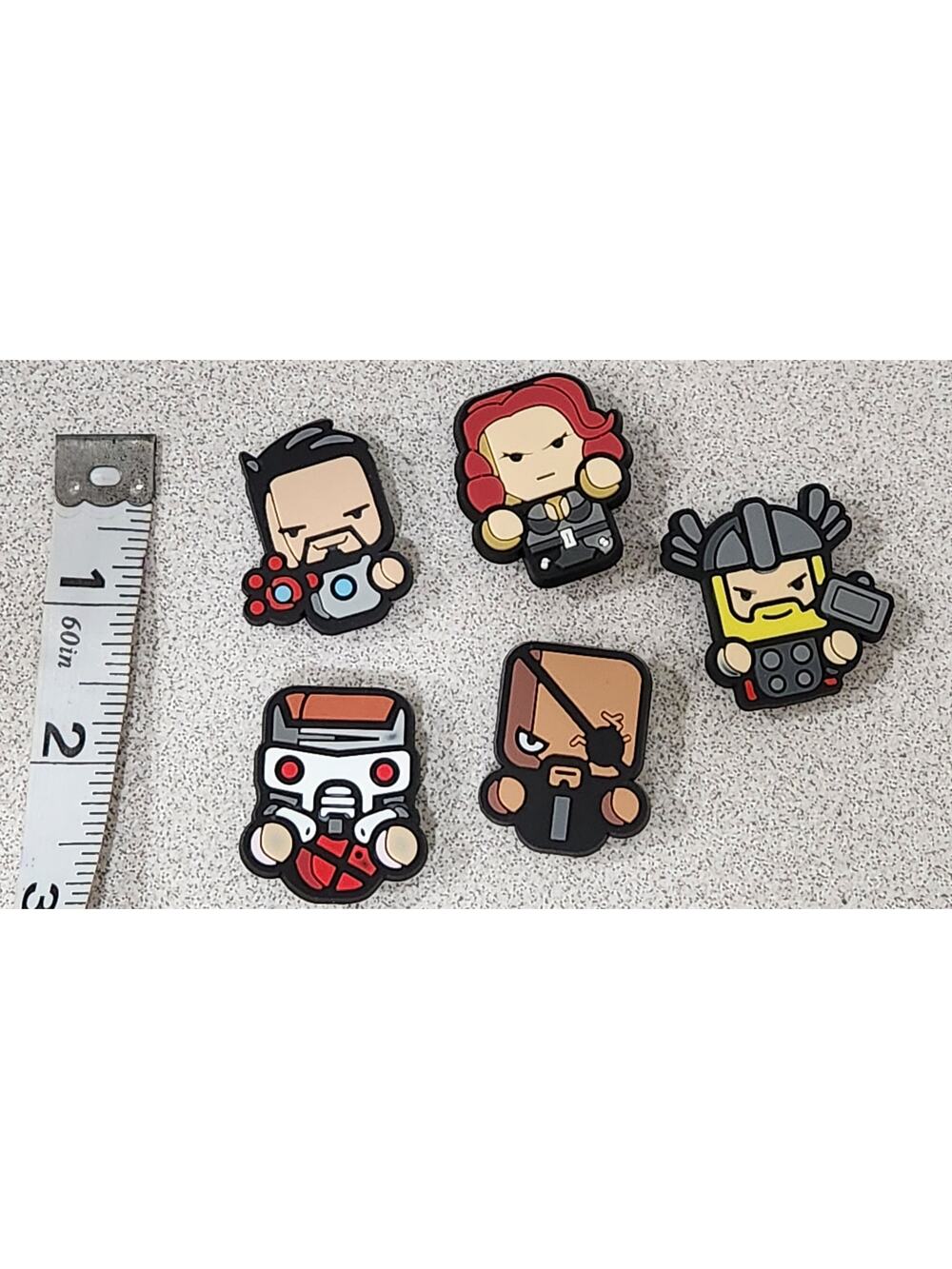 Shoe Charms for Crocs 5 Pc Marvel Disney Super Hero's NWOTD Mixed Lot